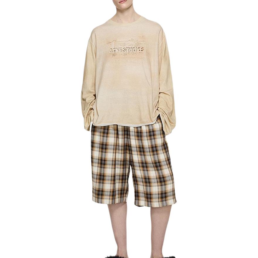 Футболка с длинным рукавом Acne Studios, бежевый — фото 2