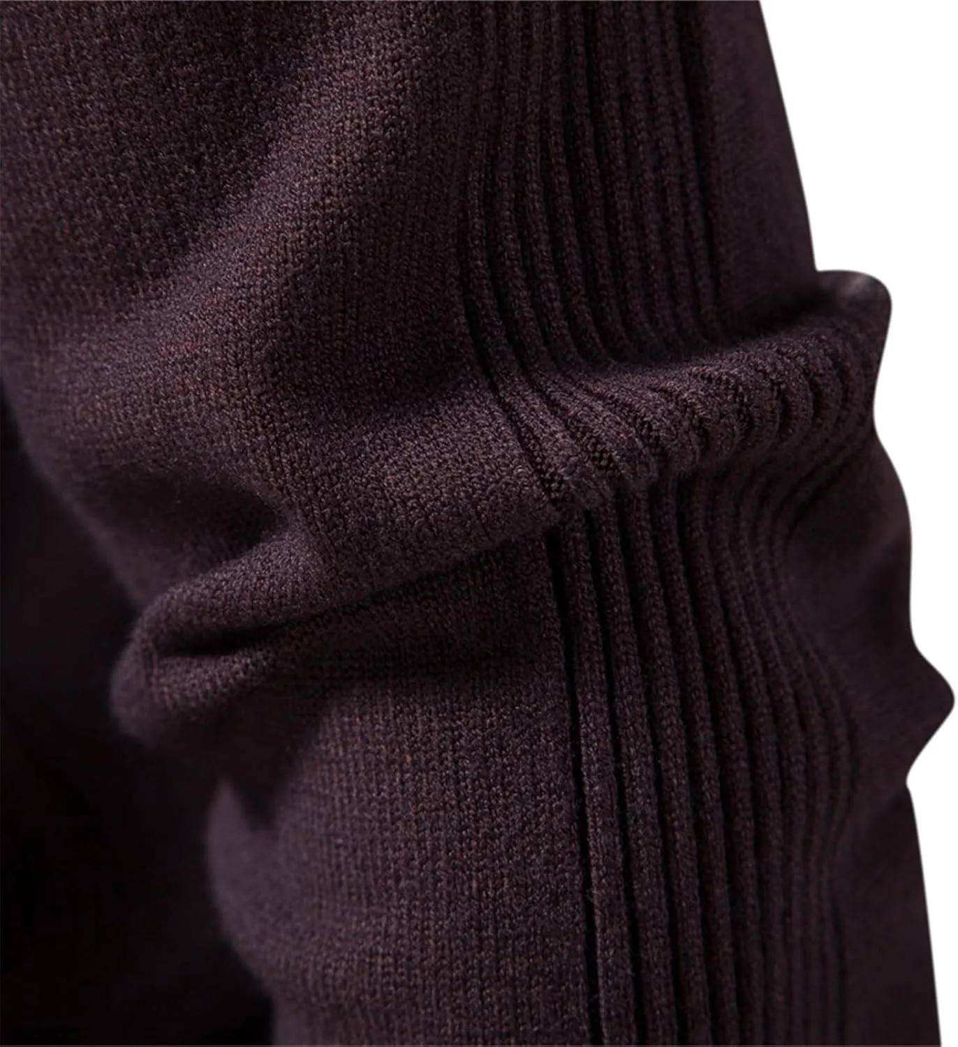 Мужской зимний водолазка толстый свитер Casual Warm Slim Pullover — фото 3
