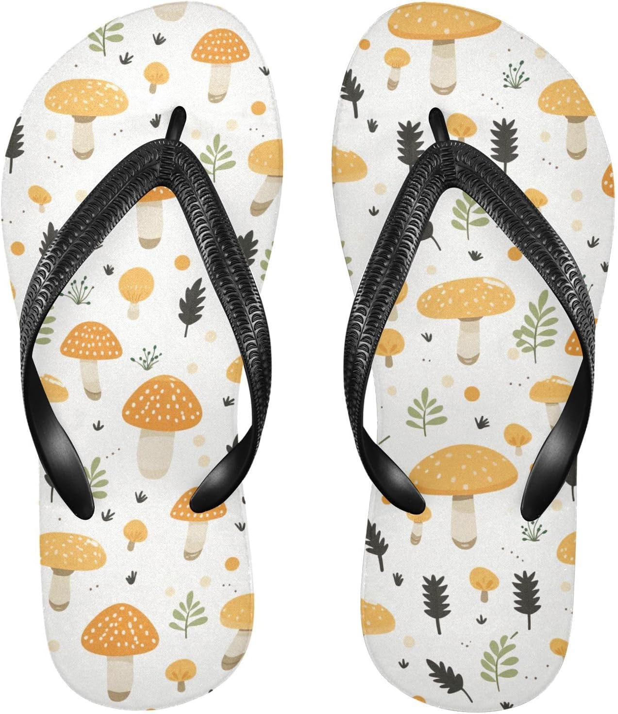 

Женские и мужские шлепанцы SPRIPORT с ярким мультяшным принтом грибов, удобные повседневные тапочки с мягкой подошвой и резиновой подошвой против скольжения, плоские сандалии для летней прогулки и пляжа, Multicoloured