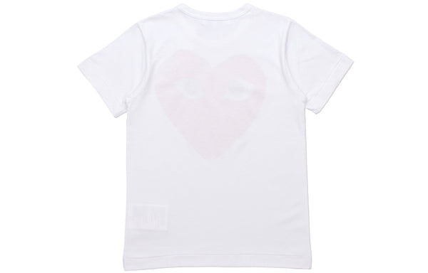 Футболка heart emblem t-shirt 'white' Comme Des Garcons Play, белый — фото 2