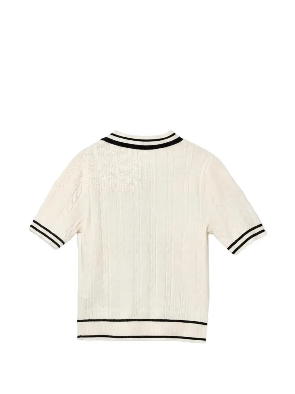 Полосатый топ фактурной вязки Guess kids, бежевый — фото 2