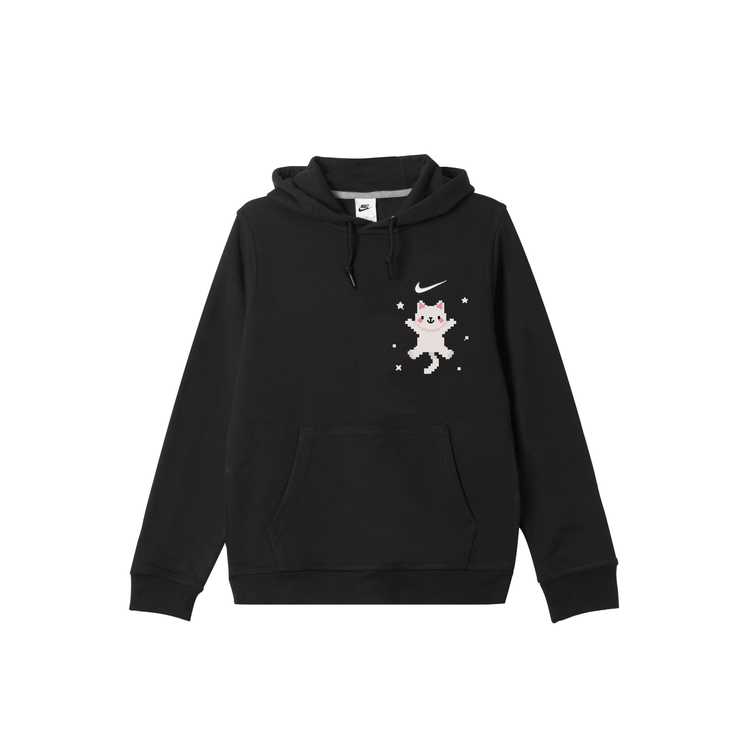 

Nike Мужская толстовка Club с капюшоном, черная, средней толщины