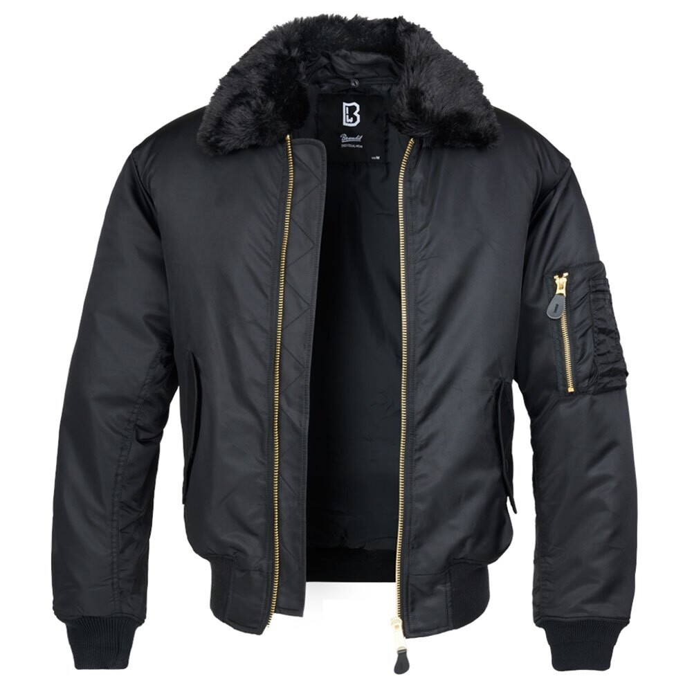 

Куртка Brandit MA2 Fur Collar, черный