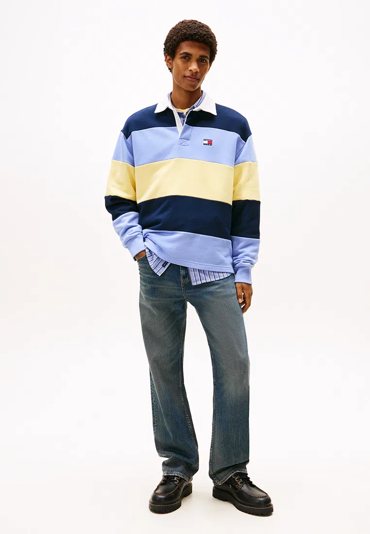 Футболка-поло, Tommy Jeans Tommy Hilfiger, темно-синий — фото 4