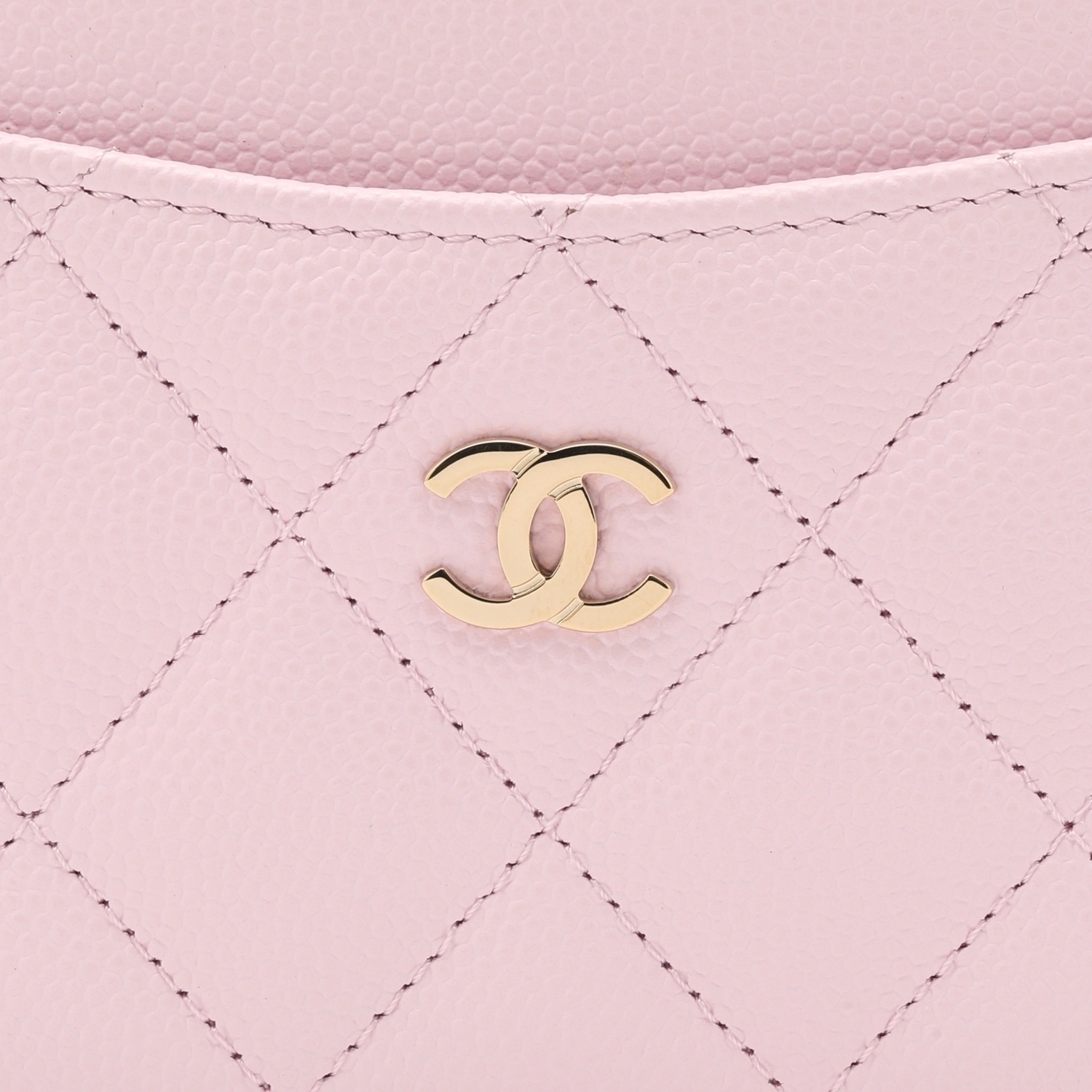 Зернистая тисненая кожаная монетница для карт женская розовая CHANEL — фото 4