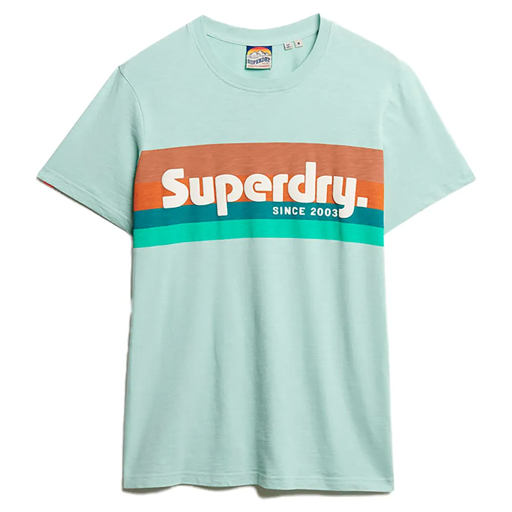 Футболка с коротким рукавом Superdry Terrain Logo Stripe Relxed, зеленый — фото 2
