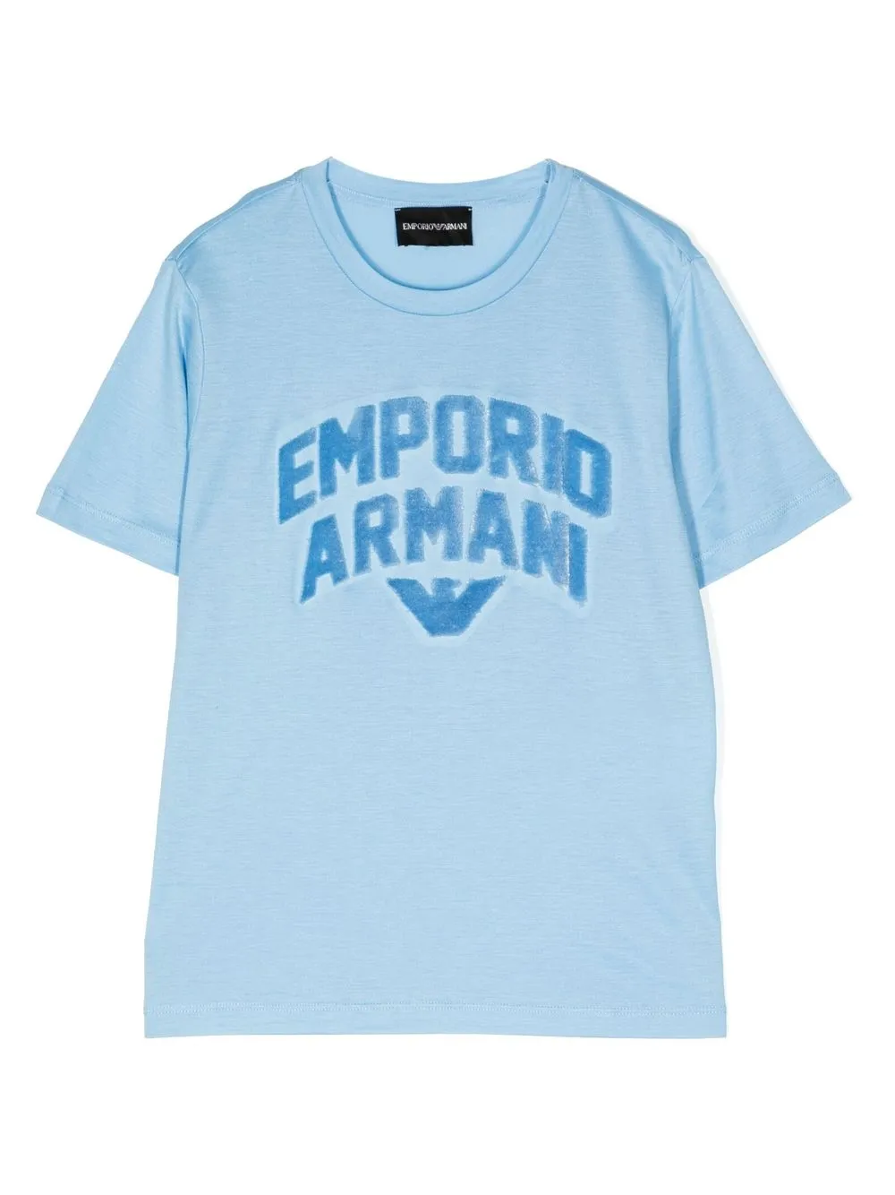 

Футболка с нашивкой-логотипом Emporio Armani Kids, синий
