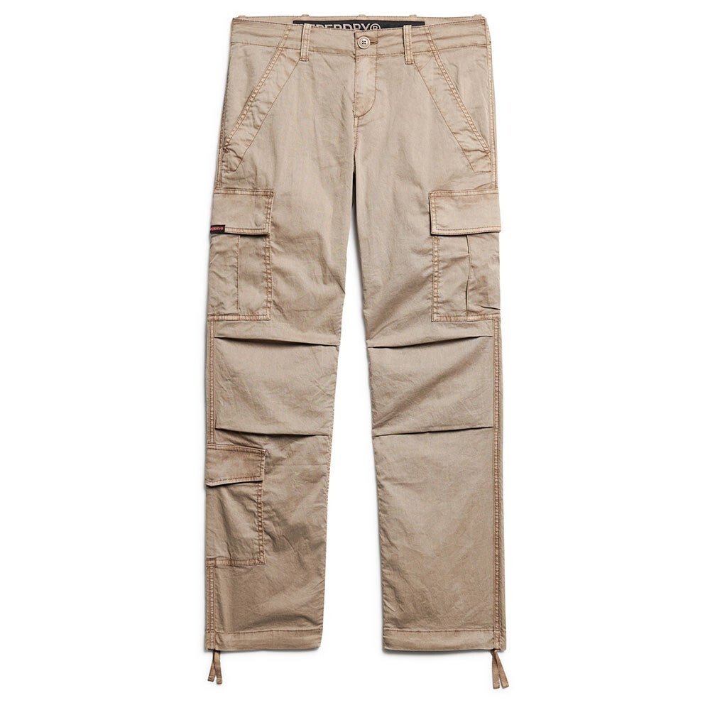 

Брюки Superdry Low Rise Straight Cargo cargo, бежевый