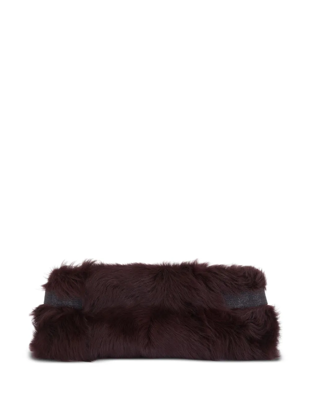 

Клатч с меховой отделкой Brunello Cucinelli, красный