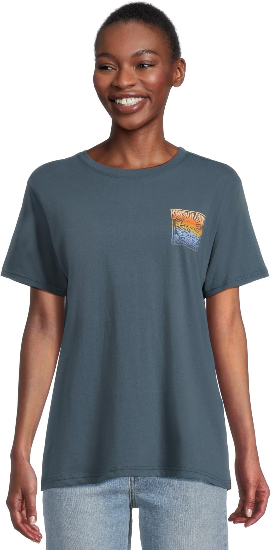 

Женская футболка с надписью бойфренд Salty Crew, Midnight Navy