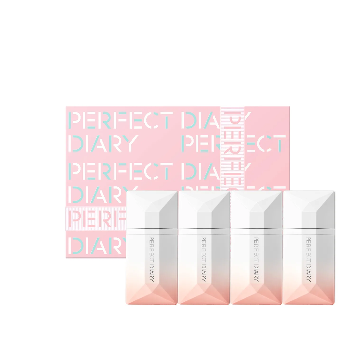 PERFECT DIARY Жидкая помада Dewy Pink в коробке, матовое покрытие и текстура, Gentle and light-faced#Business card lip gloss gift box — фото 2