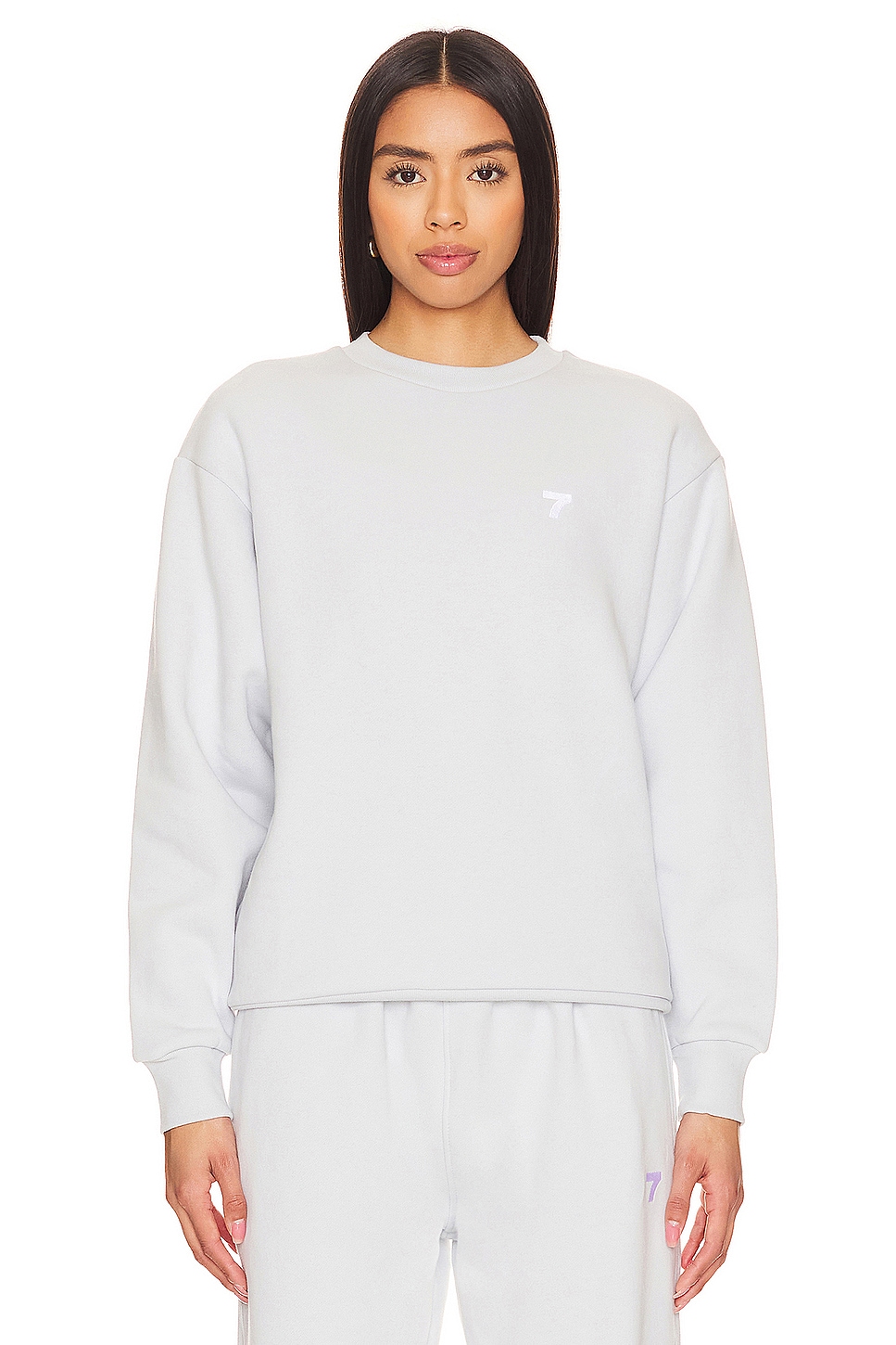 

Свитшот с круглым вырезом из органического материала 7 Days Active, синий