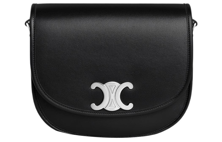 

TriompheBesace женская средняя наплечная сумка-кроссбоди из натуральной кожи коровы черный CELINE, Set (Bag+Dust Bag)