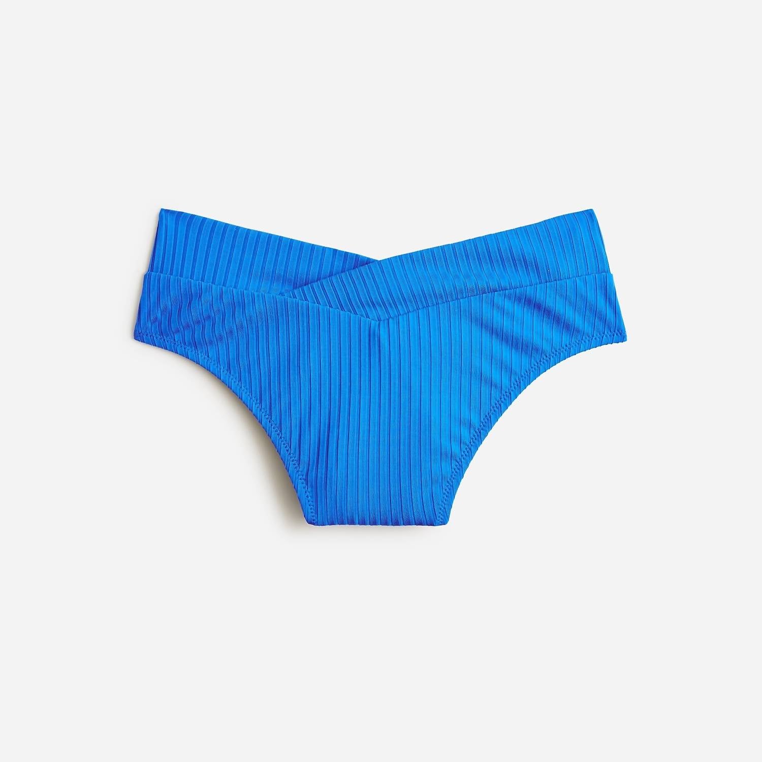 

Широкие ребристые плавки бикини Crossover Cheeky в синем цвете J.Crew