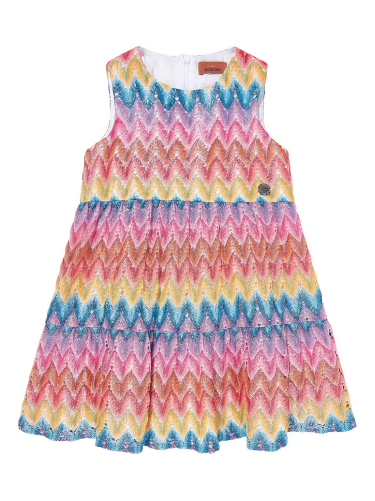 

Платье с шевронной вязкой Missoni Kids, розовый