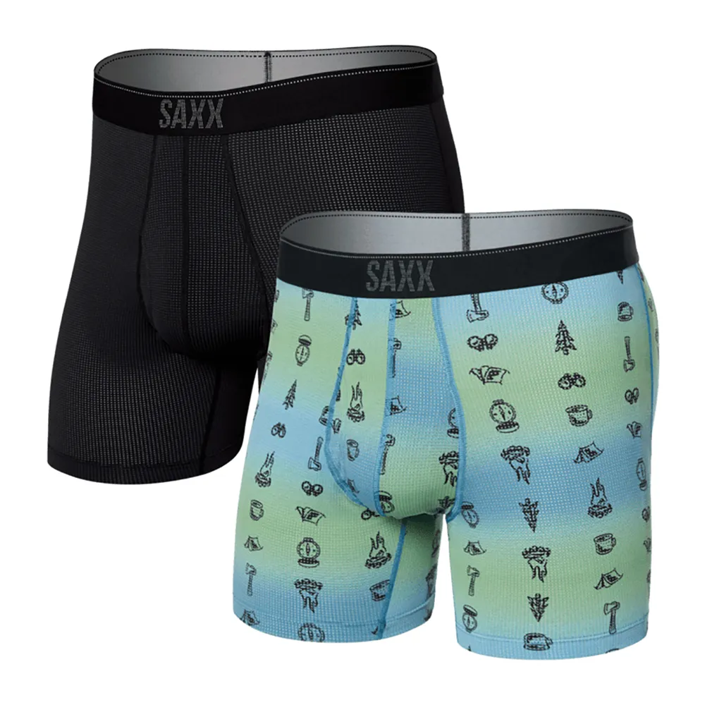 

Боксеры 2 шт SAXX Underwear Quest Quick Dry Mesh Brief Fly boxers 2 units, синий