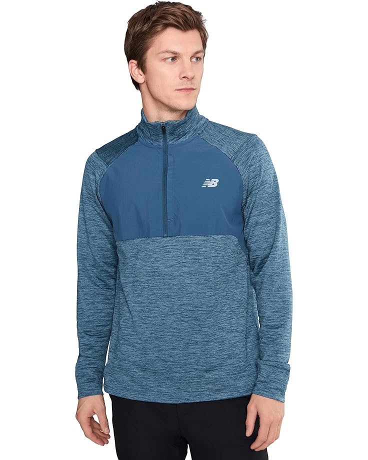 

Мужская толстовка New Balance Athletics Heat Grid 1/2 Zip, Dark Shoreline Blue Heather