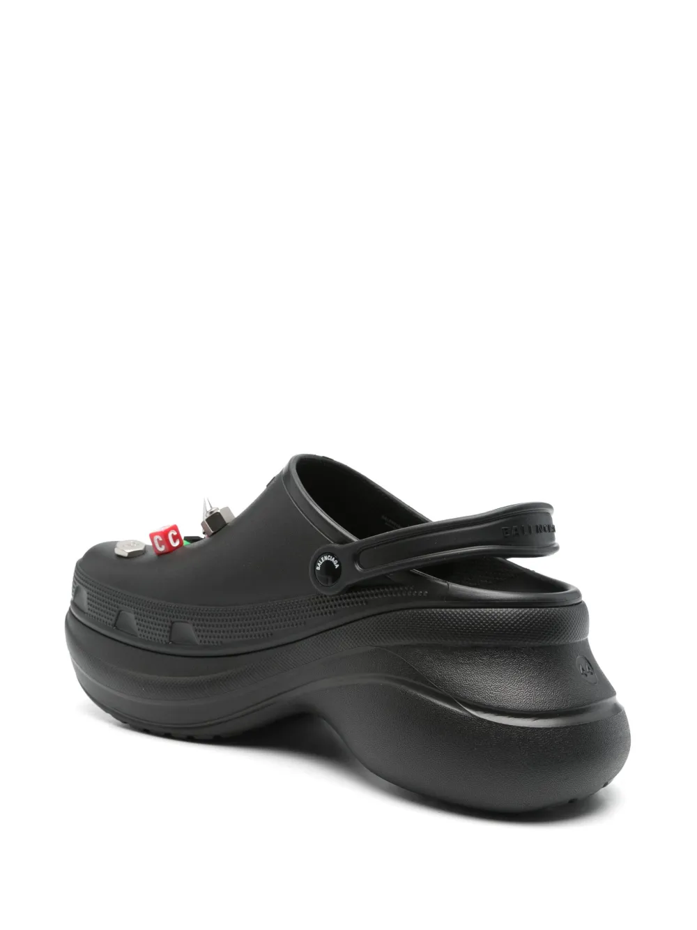 Слиперы Jibbitz из коллаборации с Crocs BALENCIAGA, черный — фото 3