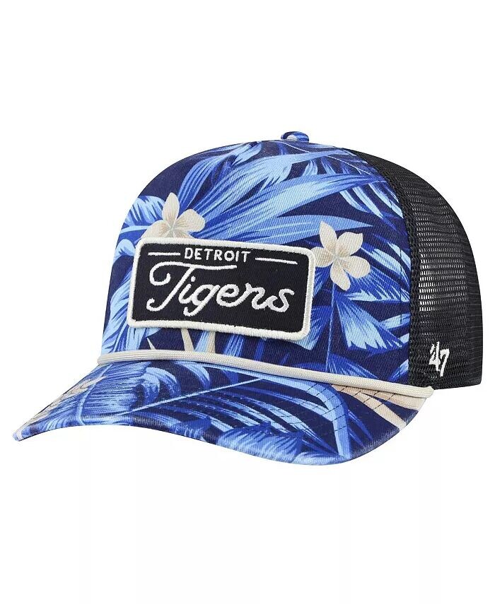 

Мужская темно-синяя регулируемая кепка Detroit Tigers Tropicalia Trucker Hitch '47 Brand, синий