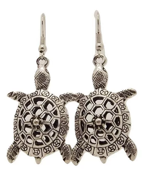 

Серьги-Подвески в стиле ретро-винтажа «Черепаха» Hollywood Sensation, silver