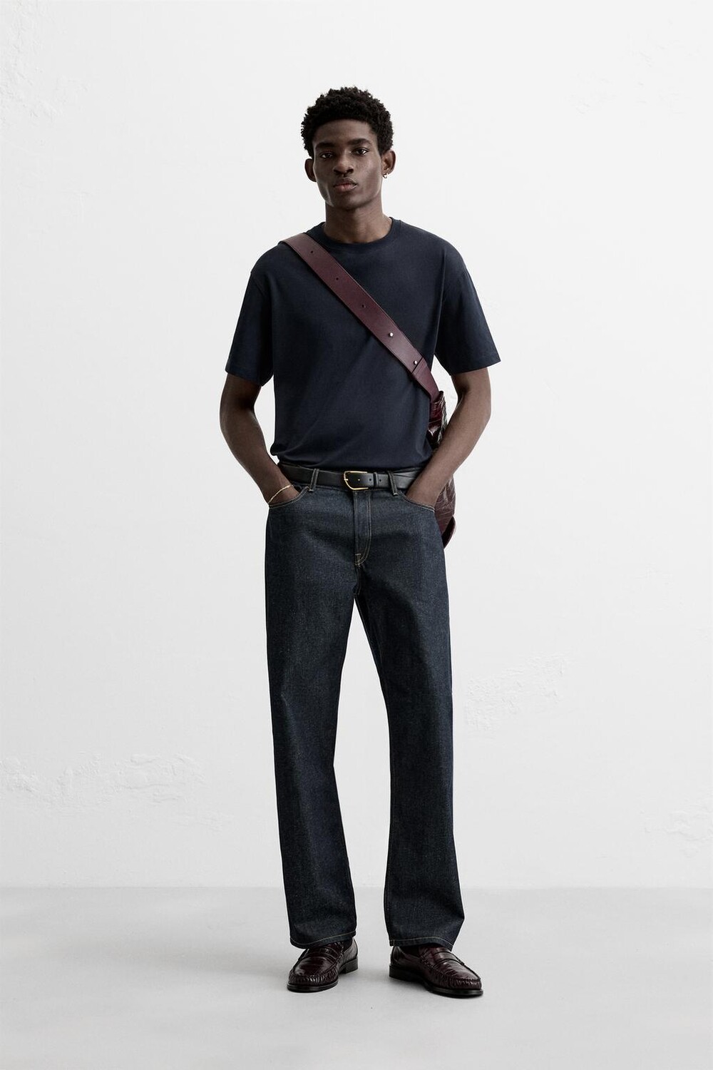 

Футболка ZARA, антрацитово-серый