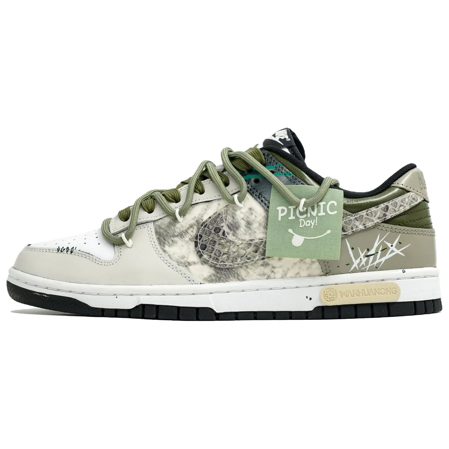 Кроссовки низкие Nike Dunk Low Retro White Green — фото 3