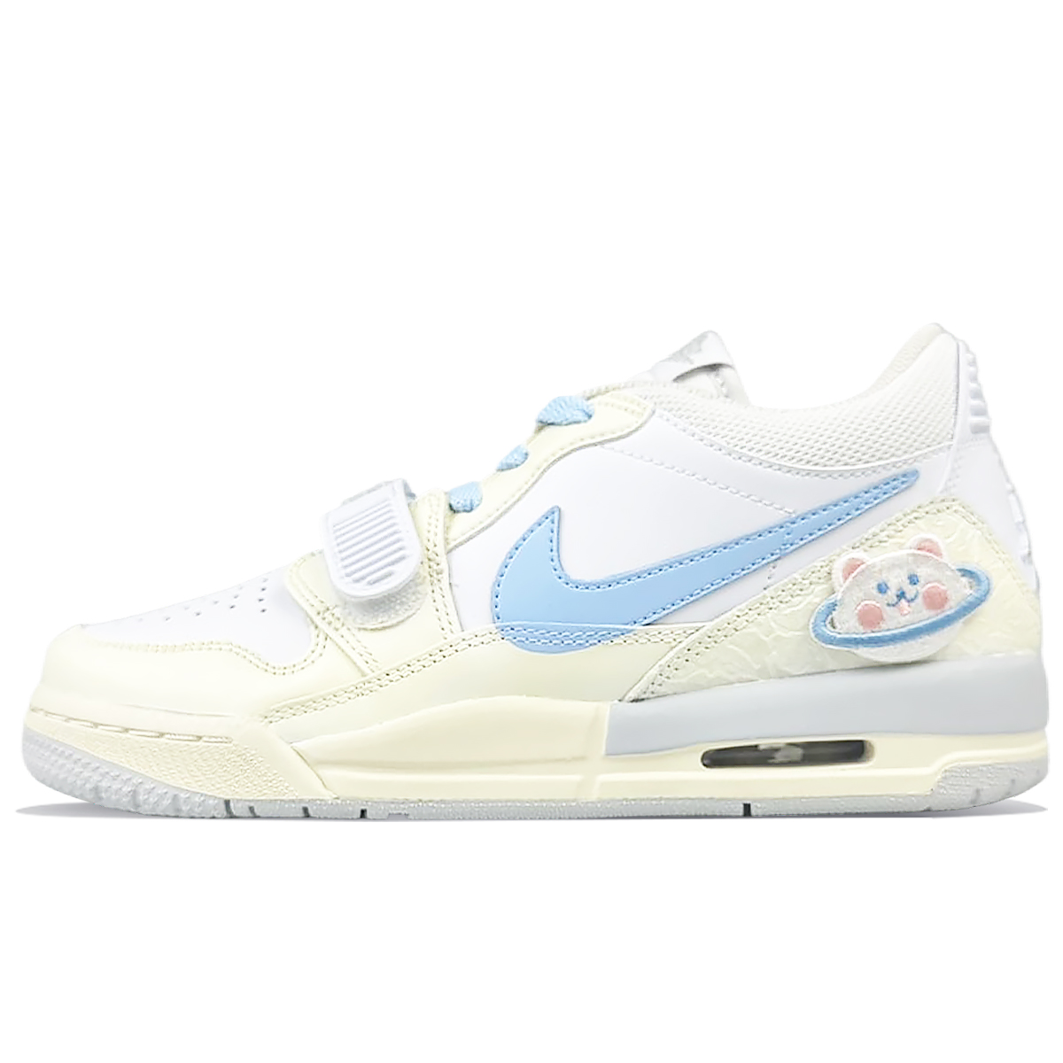 

Баскетбольные кроссовки Legacy 312 Low с противоскользящей амортизацией и низким верхом для детей и подростков Jordan, белый/синий/желтый