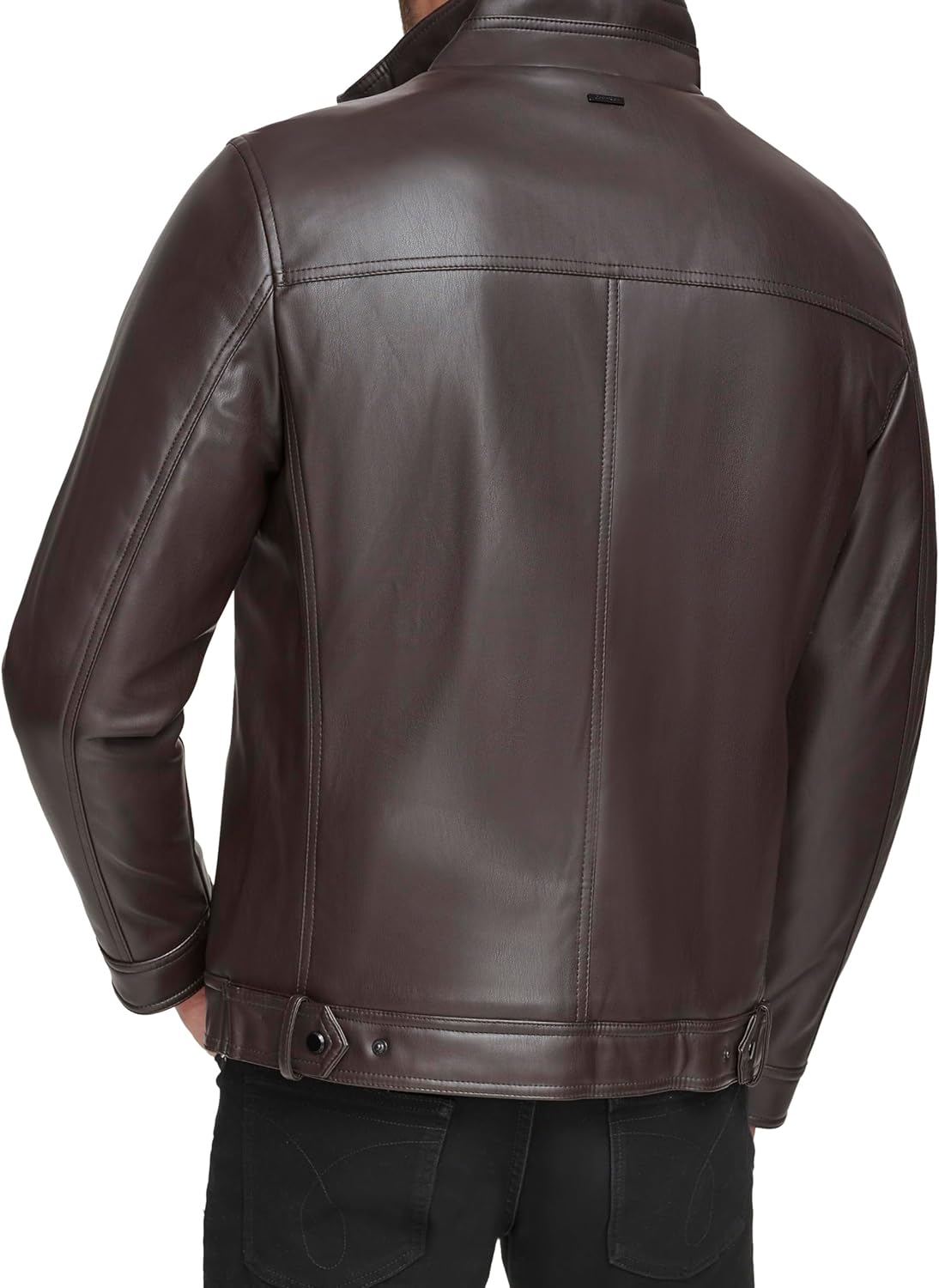 Мужская повседневная куртка Calvin Klein Essential из искусственной кожи, Heritage Brown — фото 4