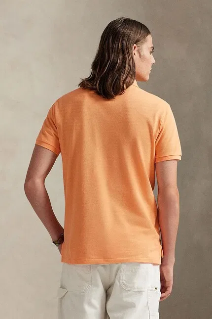 Футболка поло из хлопка slim fit Polo Ralph Lauren, оранжевый — фото 2