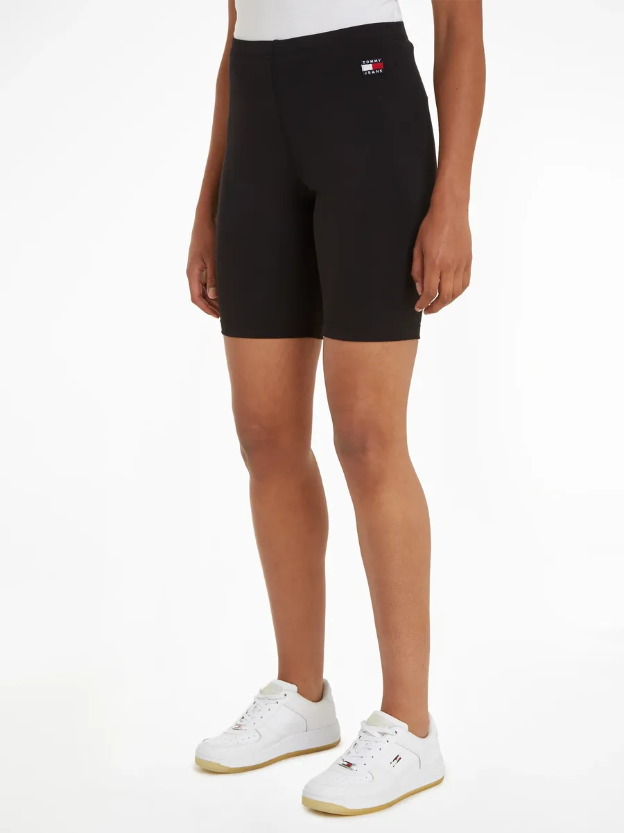 

Велосипедные шорты Tommy Jeans "TJW BADGE CYCLE SHORT EXT" с фирменным лейблом Tommy Jeans, черный