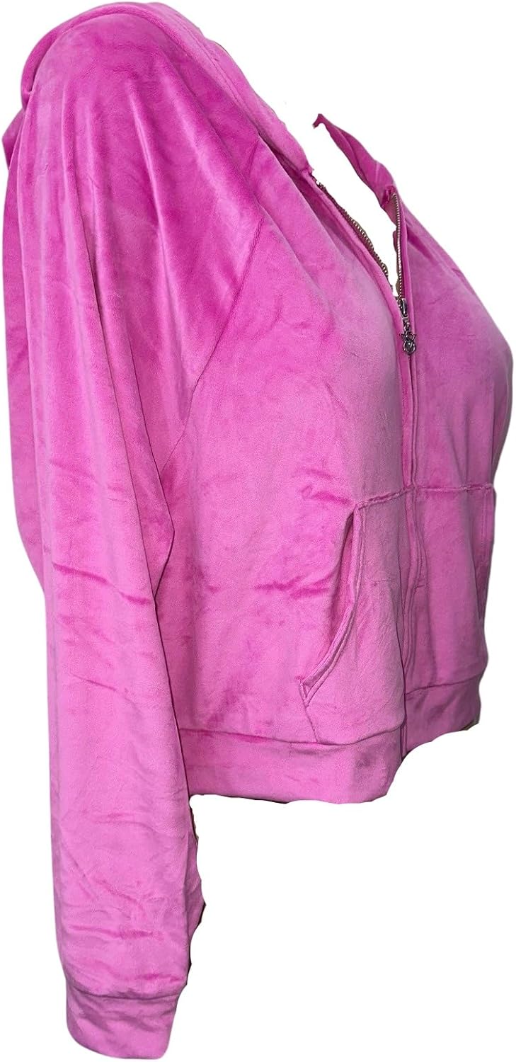 Толстовка с молнией из велюра Victoria's Secret, цвет Pink New — фото 3