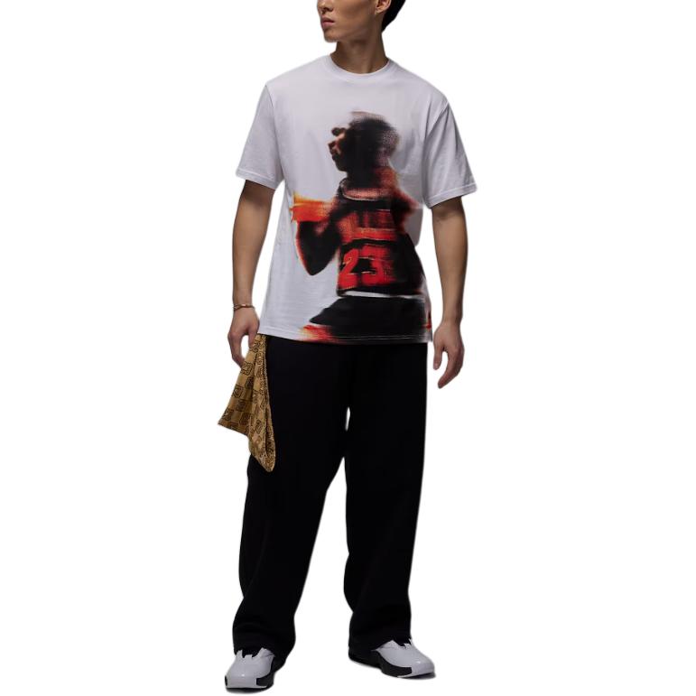 Спортивная футболка мужская Dri FIT Graphic Jordan, белый/черный — фото 2