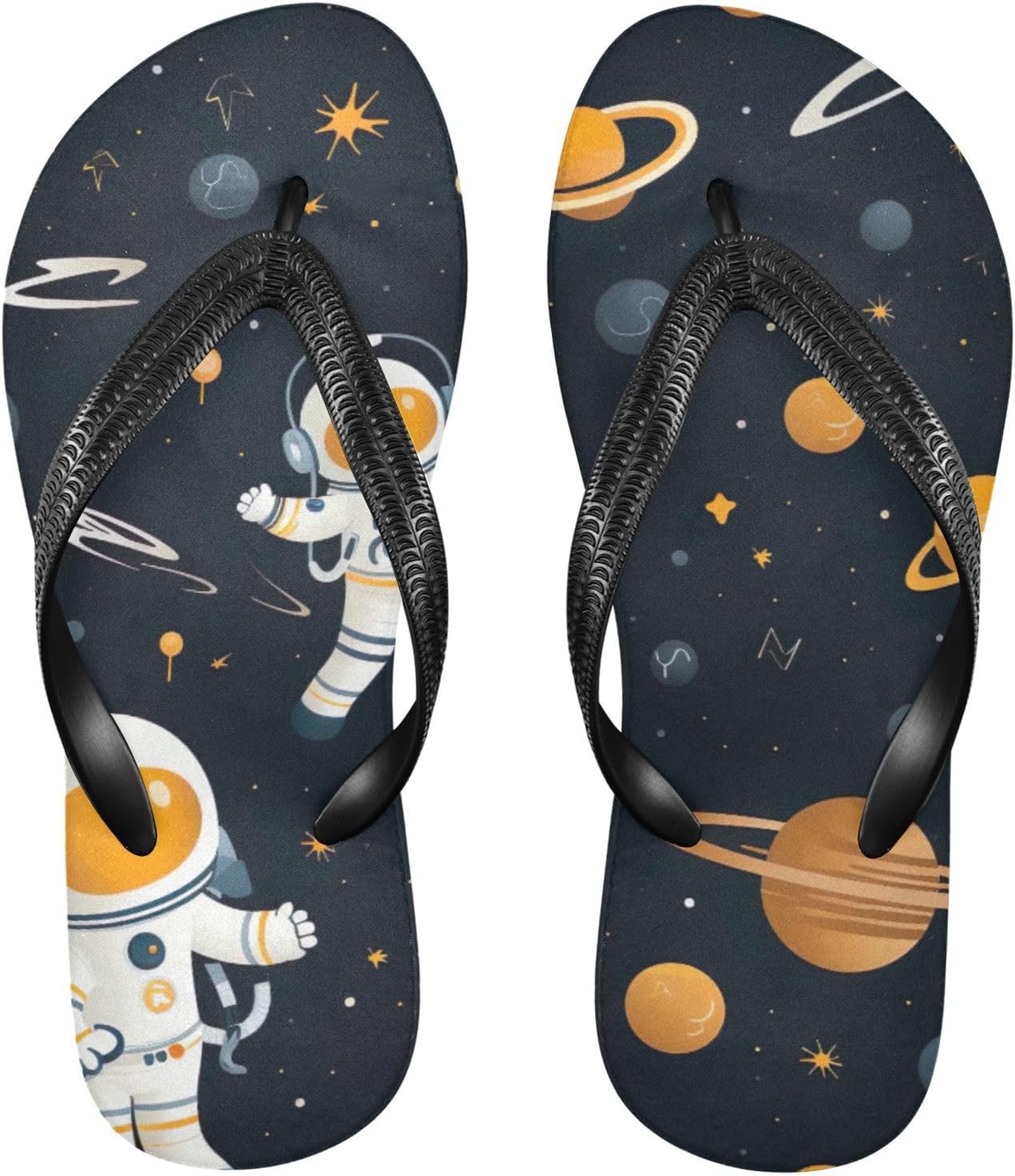 

Пляжные летние сандалии Space Planet Galaxy Astronaut для женщин и мужчин, шлепанцы для душа Kfbe