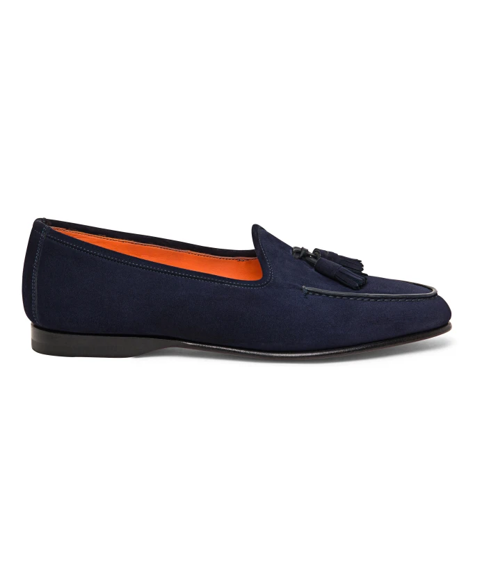 

Мужские лоферы Andrea с кисточками Santoni, синий