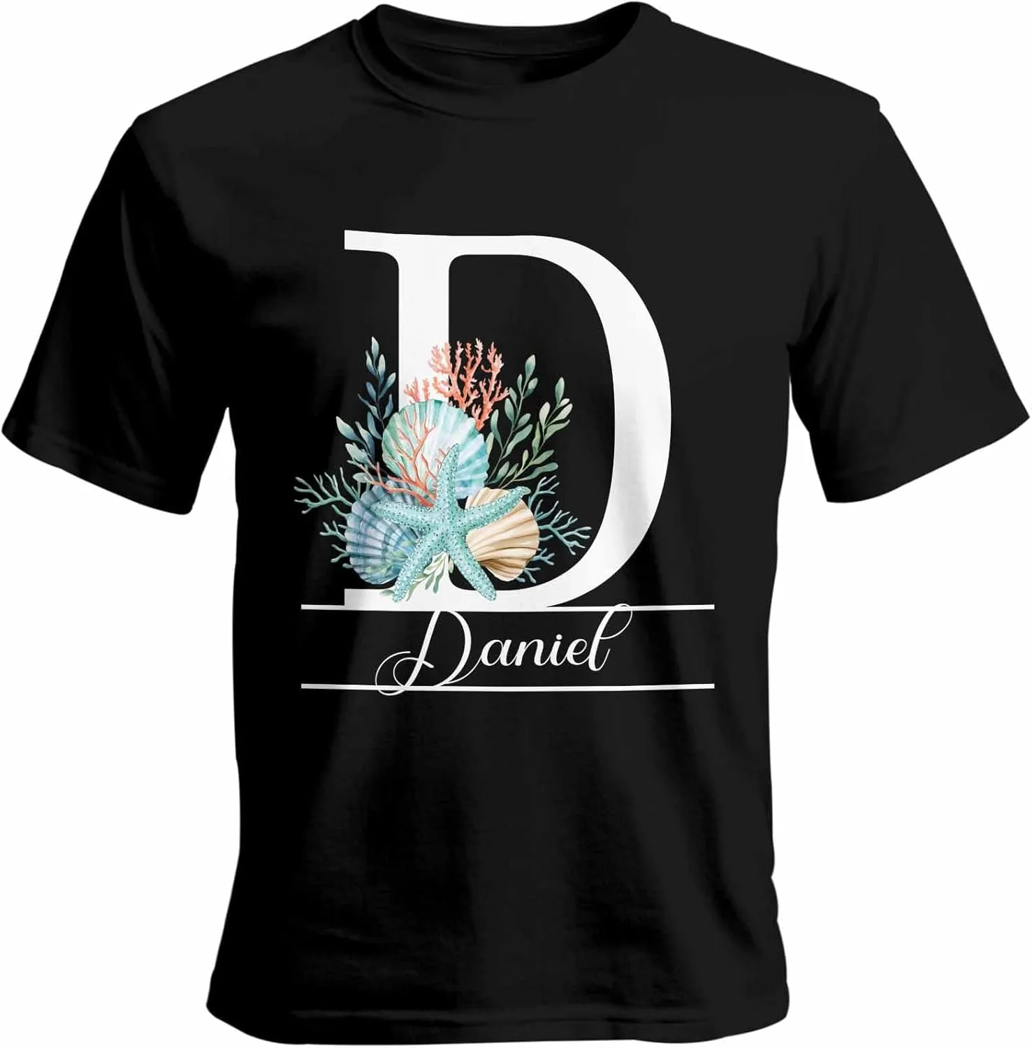 

Футболка с именем или текстом, Unisex Cotton Round Neck, Monogram Vaxbryntel