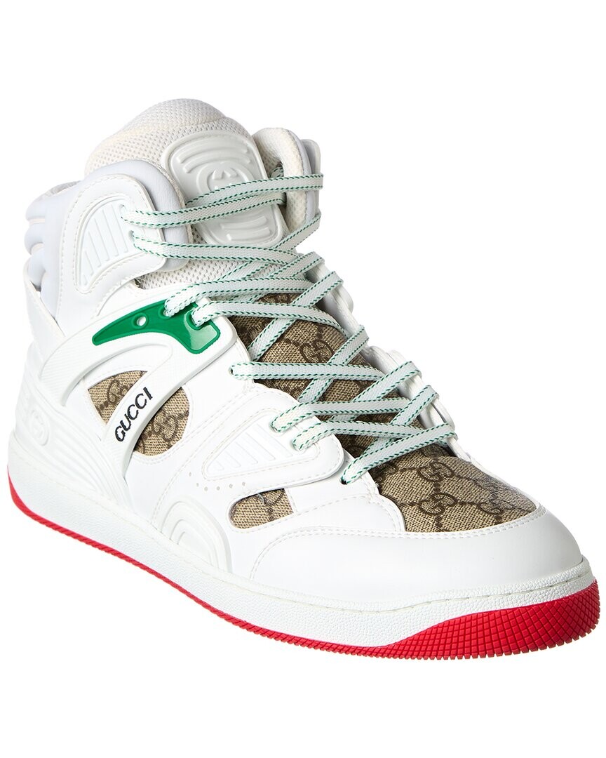 

Высокие кеды Gucci Basket GG Supreme из парусины, белый