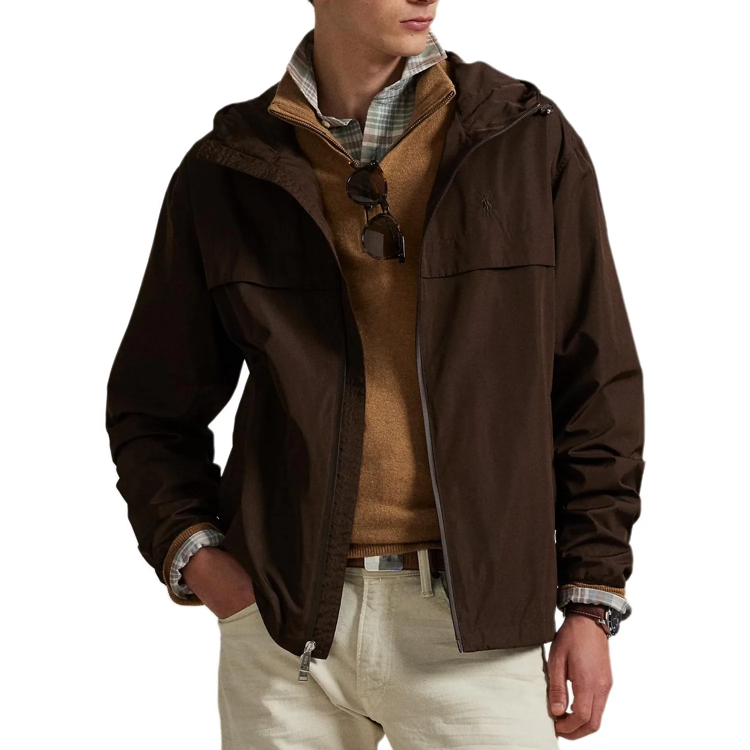 Легкая худи-куртка Polo Ralph Lauren, umber — фото 4