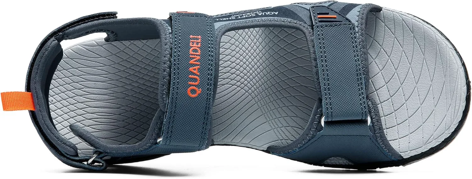 

Мужские спортивные сандалии QUANDELI, с открытым носком, водонепроницаемые сандалии с поддержкой свода стопы, легкие повседневные спортивные сандалии для активного отдыха, пляжа, путешествий и лета, синий