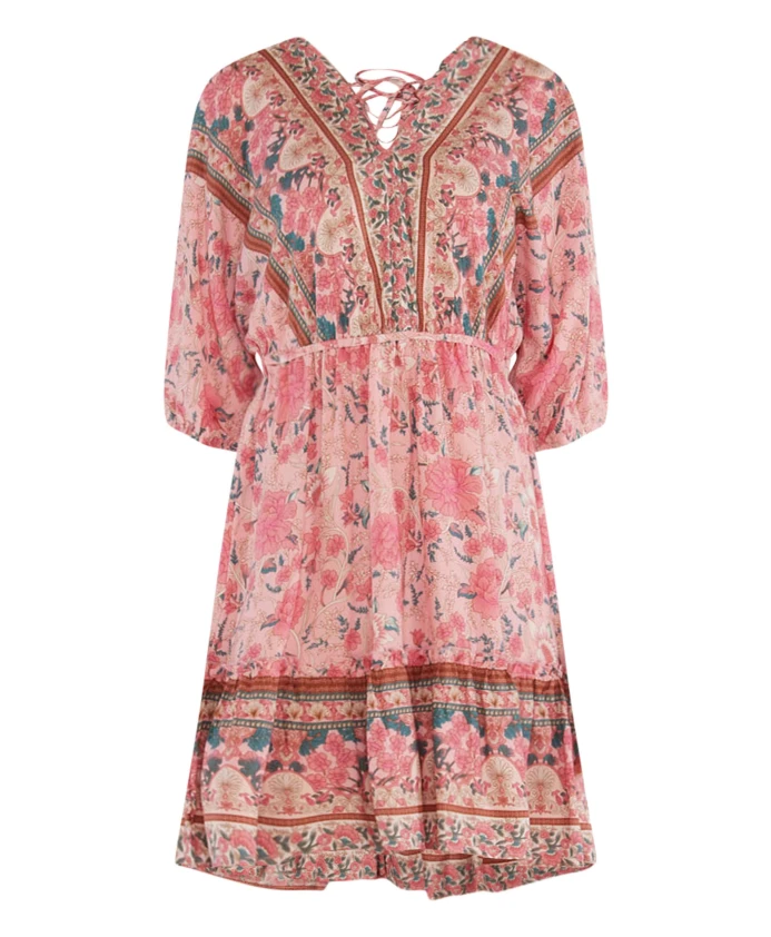 

Розовое платье с цветочным принтом для женщин Tooche, мультиколор