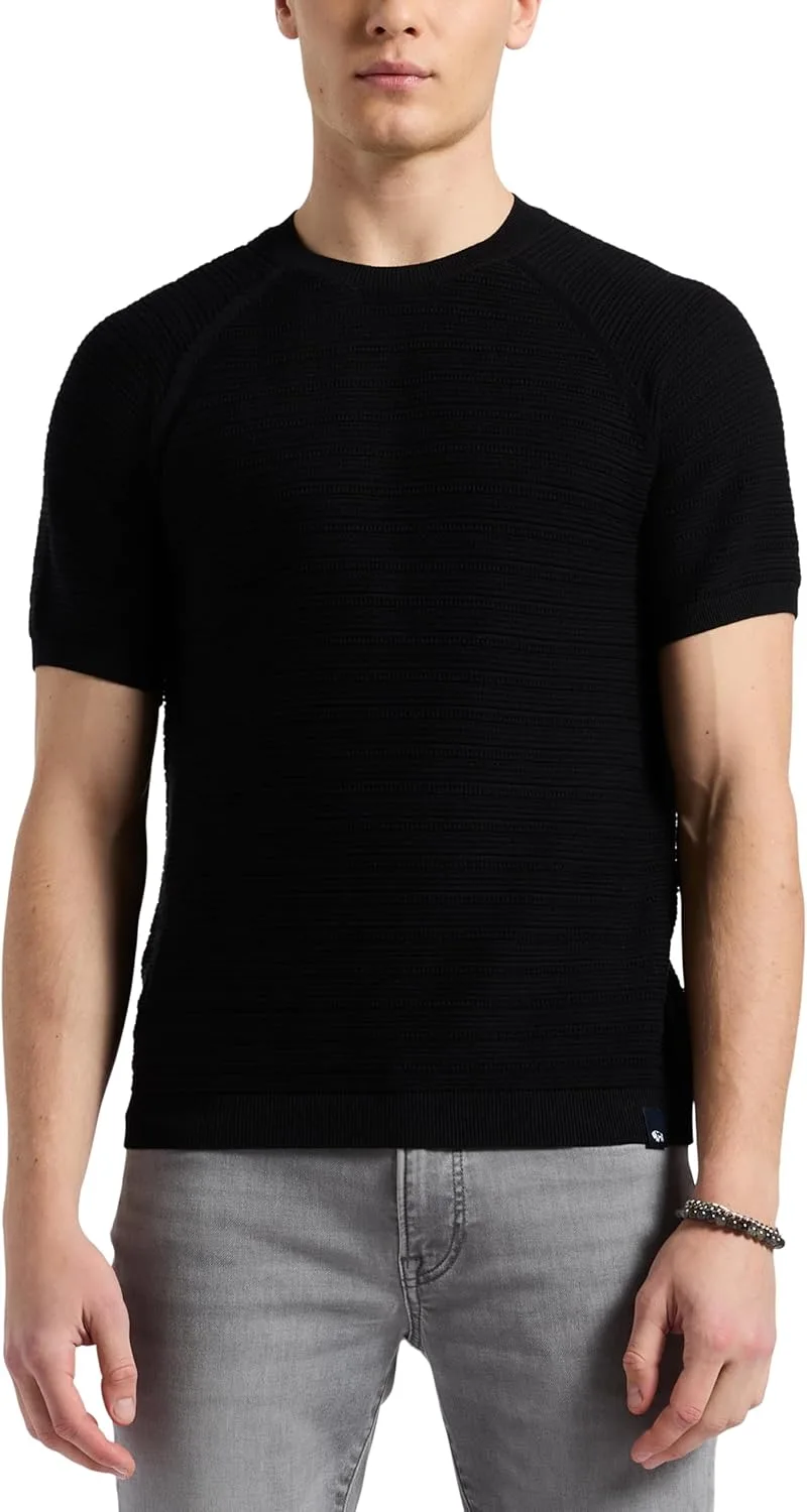 

Buffalo David Bitton мужской короткий рукав свитер вязаный повседневный с круглым вырезом