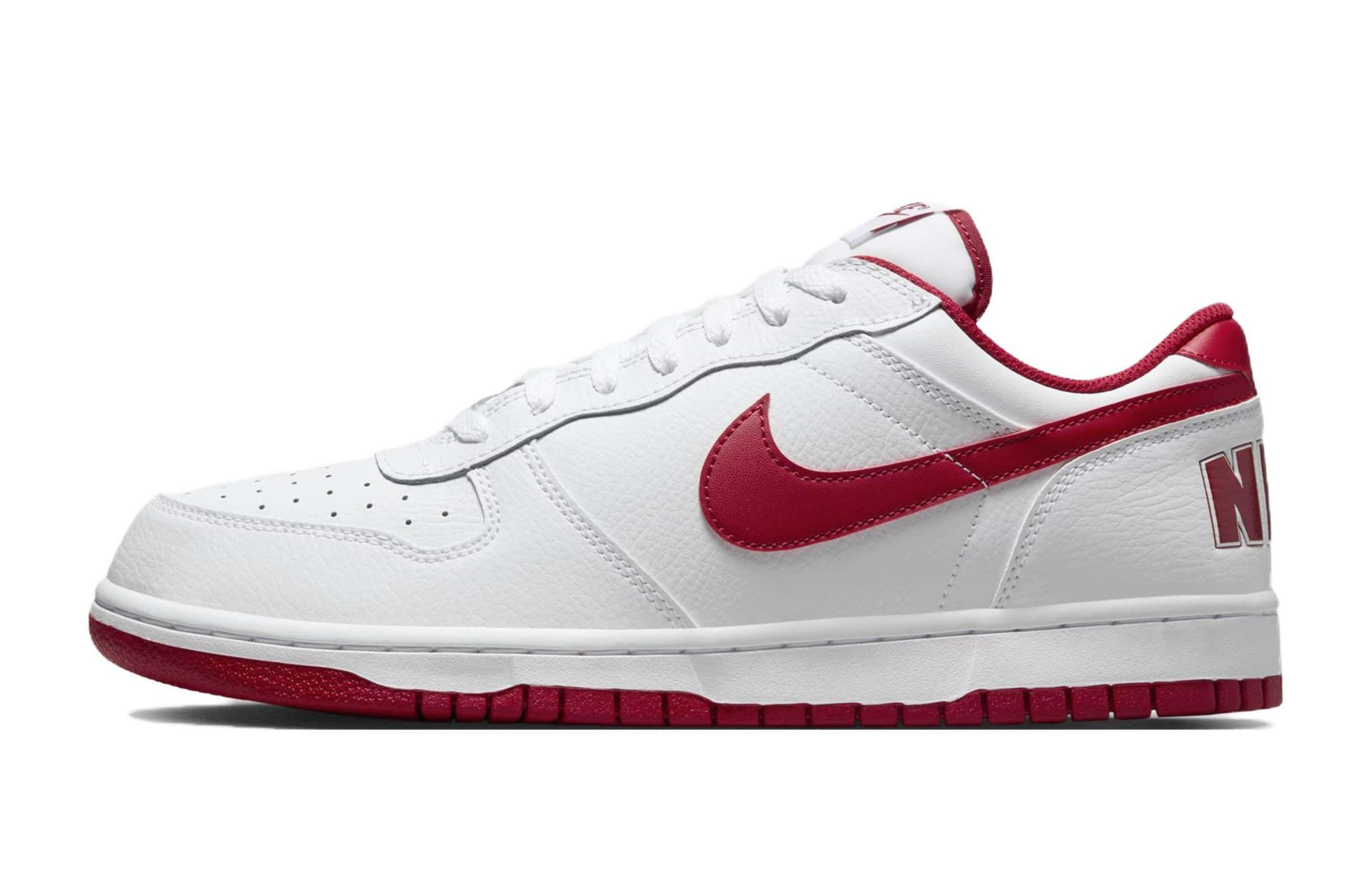 Nike Кроссовки для скейтбординга Big Low top Unisex белые красные — фото 3