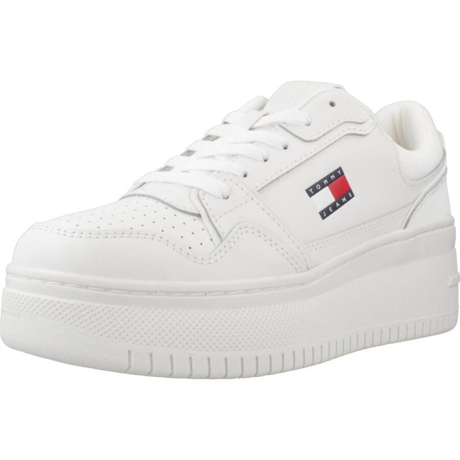 TOMMY HILFIGER Кроссовки Tommy Jeans модель Tjw Retro Basket Flatfor цвет белый