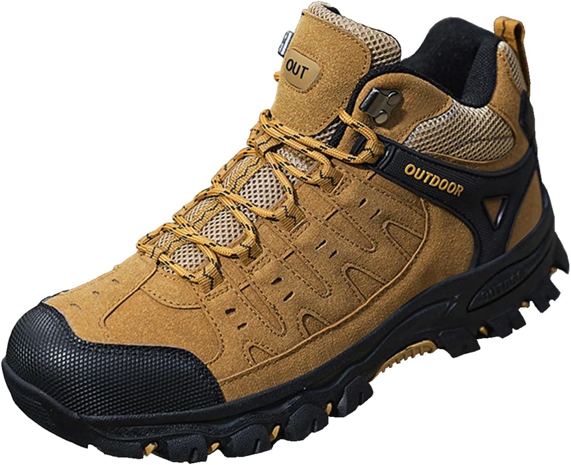 

Мужские водонепроницаемые походные ботинки Легкие дышащие с противоскользящей подошвой для трейл-раннинга, прогулок, кемпинга и активного отдыха на природе Lanverth, хаки