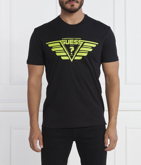 

Футболка Guess Active с контрастным принтом, черный