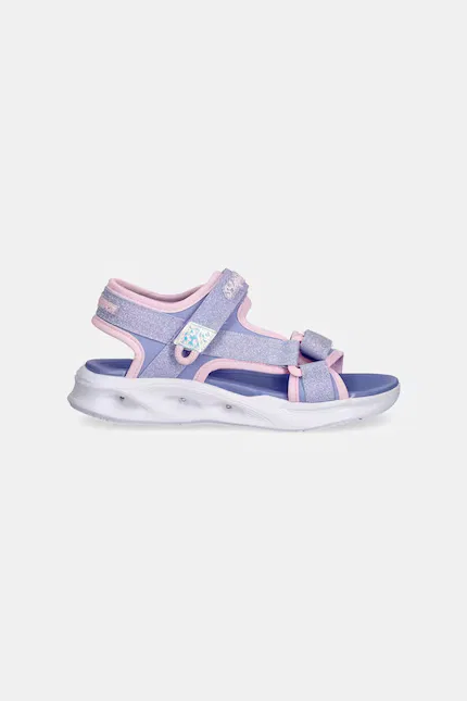 Сандалии детские с подсветкой SOLA GLOW Skechers, фиолетовый — фото 2