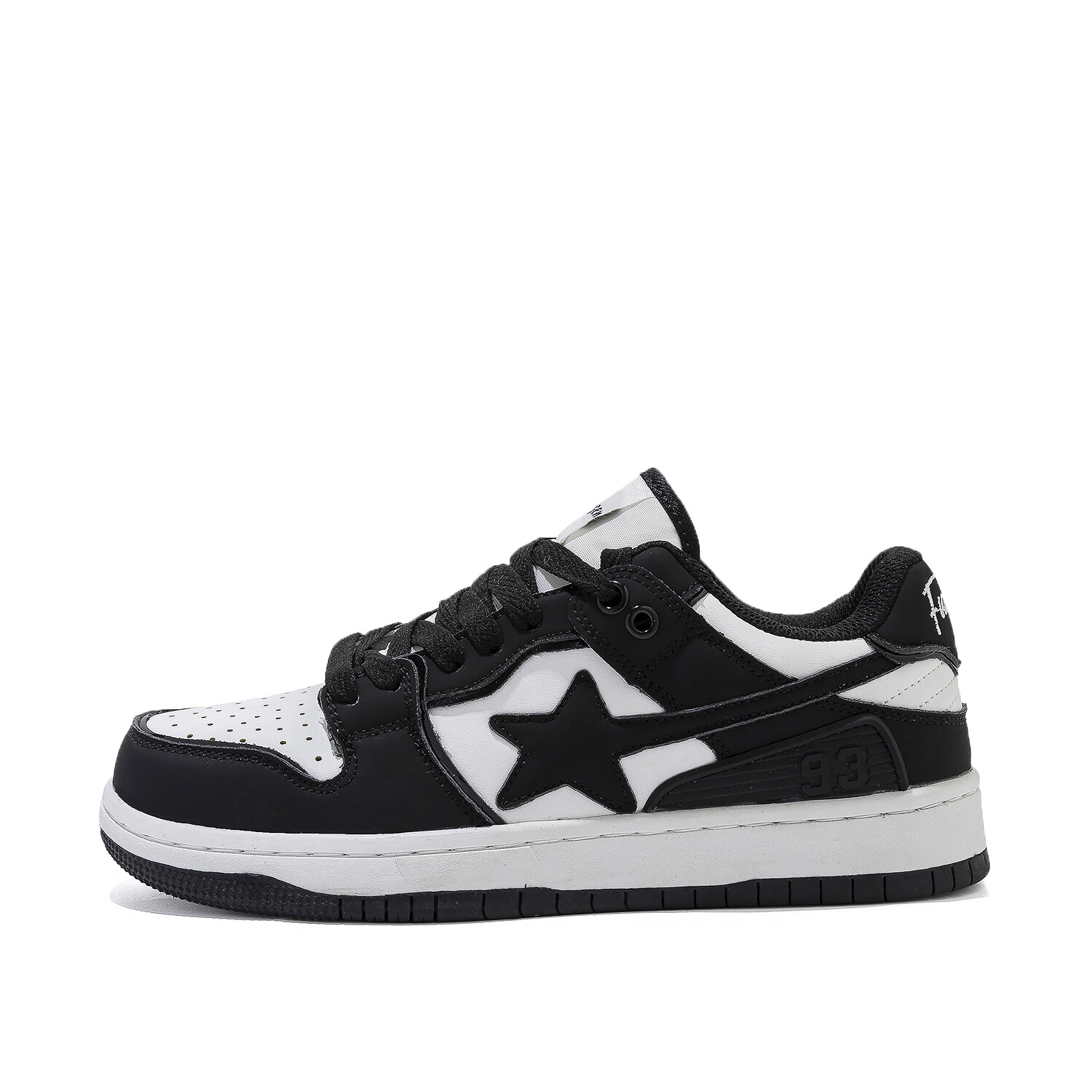 

Кроссовки FUERSEN Skateboarding Shoes Unisex Low-top Black, белый/черный