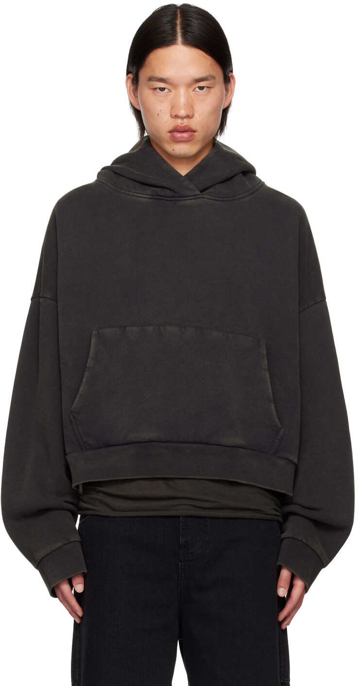

Черная толстовка с капюшоном Entire Studios, Washed black