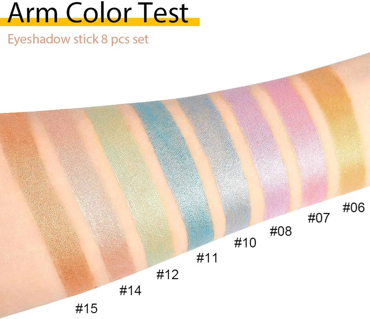 Тени для век Eyeshadow Stick, 8 цветов, No Brand, 0.15 кг — фото 4