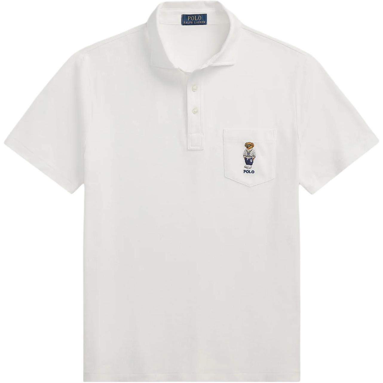 

Рубашка-поло Polo с нашивкой в виде медведя Polo Ralph Lauren, белый