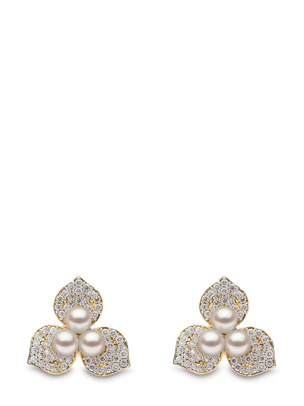 

Серьги Petal из желтого золота с жемчугом и бриллиантами Yoko London, золотой